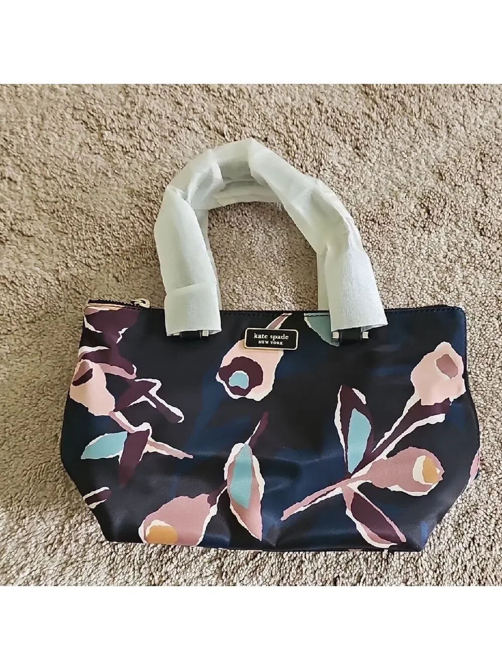 Kate Spade Black and Pink Floral Tote
